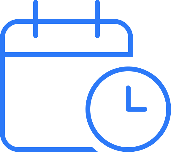 Calendar and clock icon